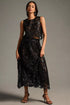 Embroidered Lace Shine Maxi Skirt